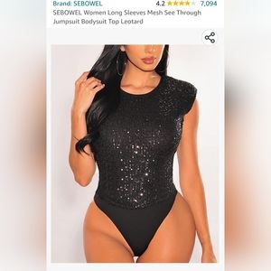 Sparkly black bodysuit from Amazon